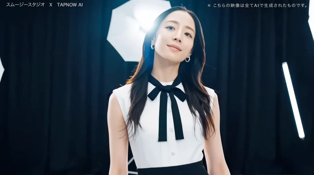 モデルの写真撮影シーン